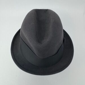Mallory Fifth‎ Avenue Premier Quality Grey Felt Fedora Hat Size 7 Vintage Mens